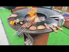 D800mm Portable Corten Steel Steel BBQ Grill Chống chịu thời tiết ngoài trời