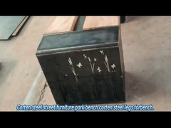 HNJBL corten thép rustic ghế gỗ hiện đại